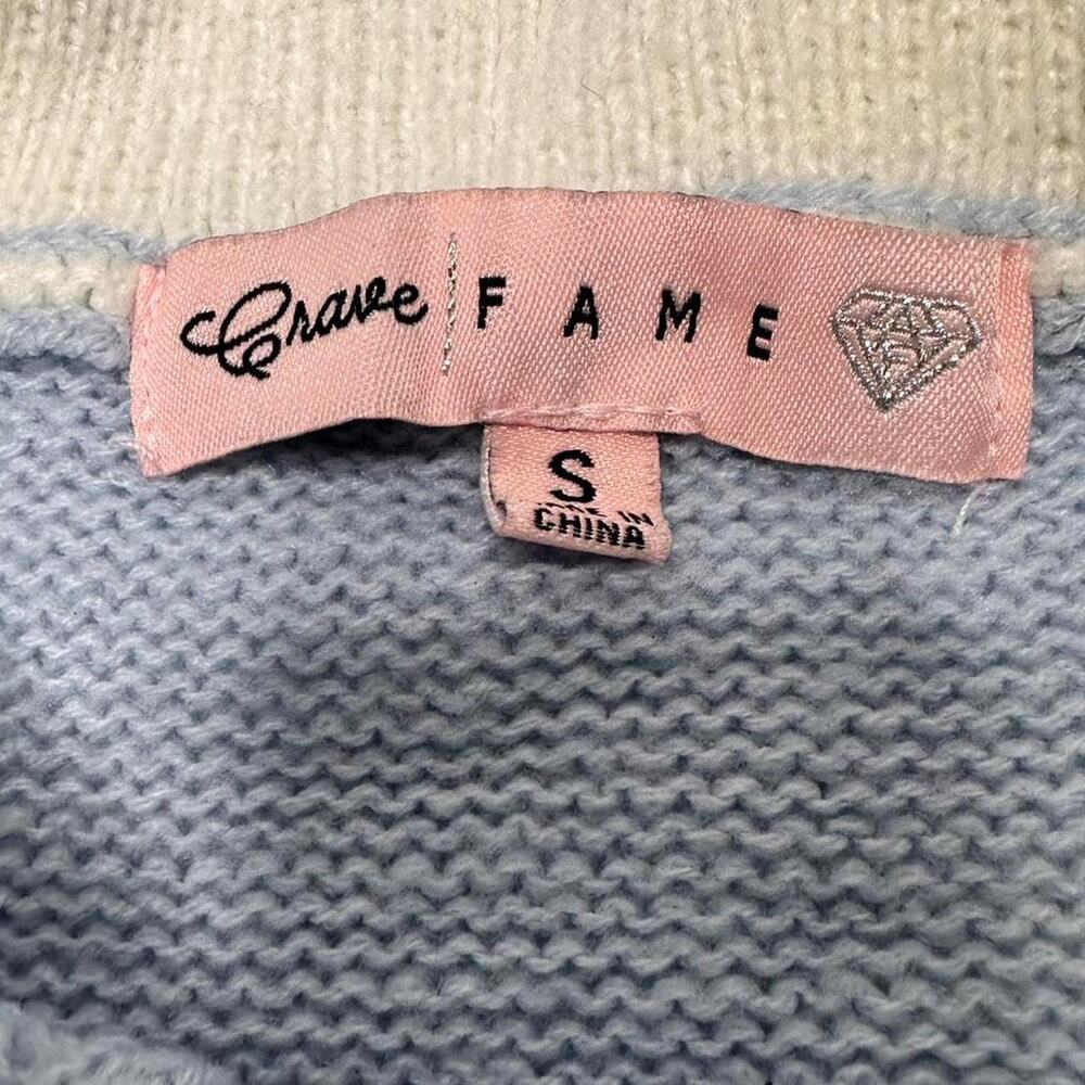 Crave Fame Size Small Knitted Polo Lightweight Vintage Sweater Size Small - Picture 4 of 4